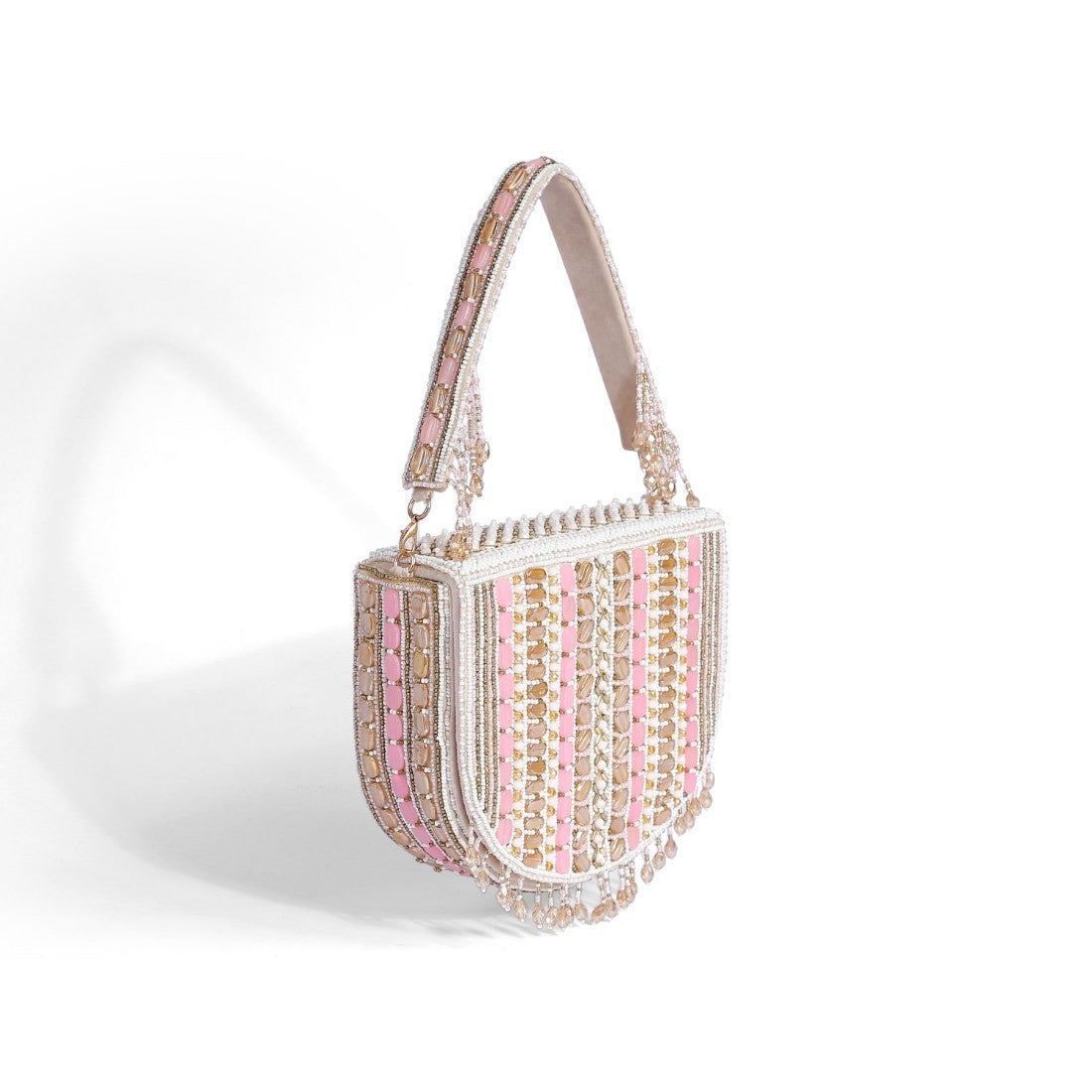 Magnolia Pink  Velvet Gillter Women Clutch