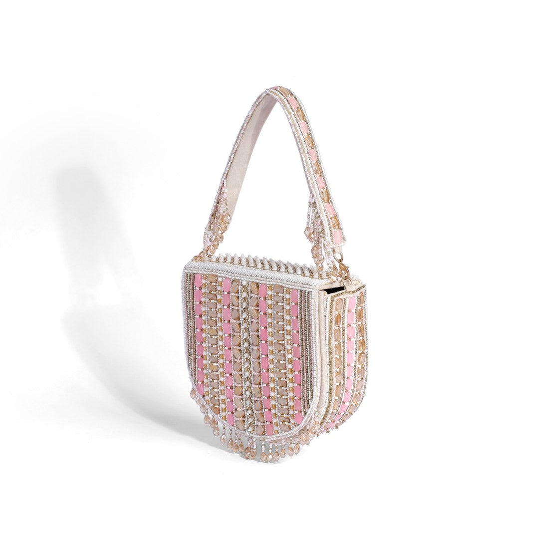 Magnolia Pink  Velvet Gillter Women Clutch