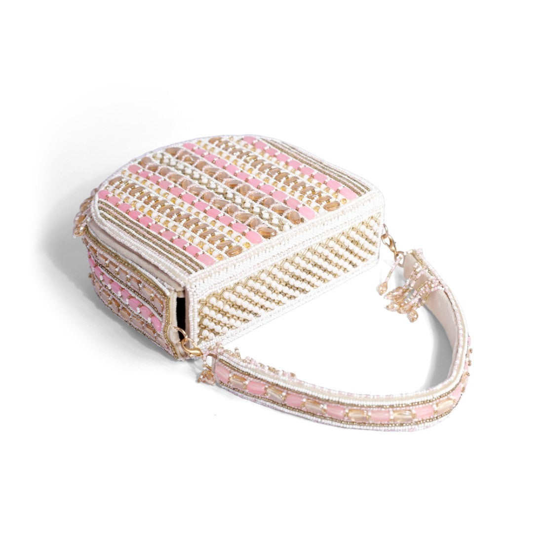 Magnolia Pink  Velvet Gillter Women Clutch