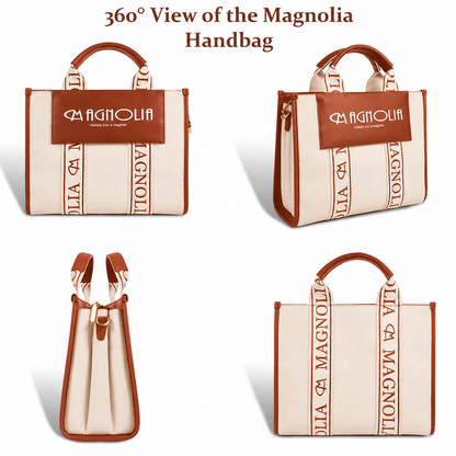 Magnolia® Premium Faux Leather Handbag – 10L Spacious Everyday & Office Bag | Beige