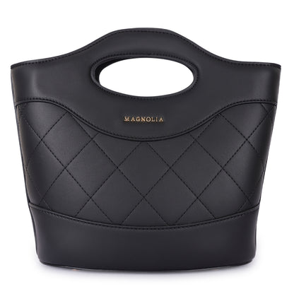 Magnolia Women Black Satchel