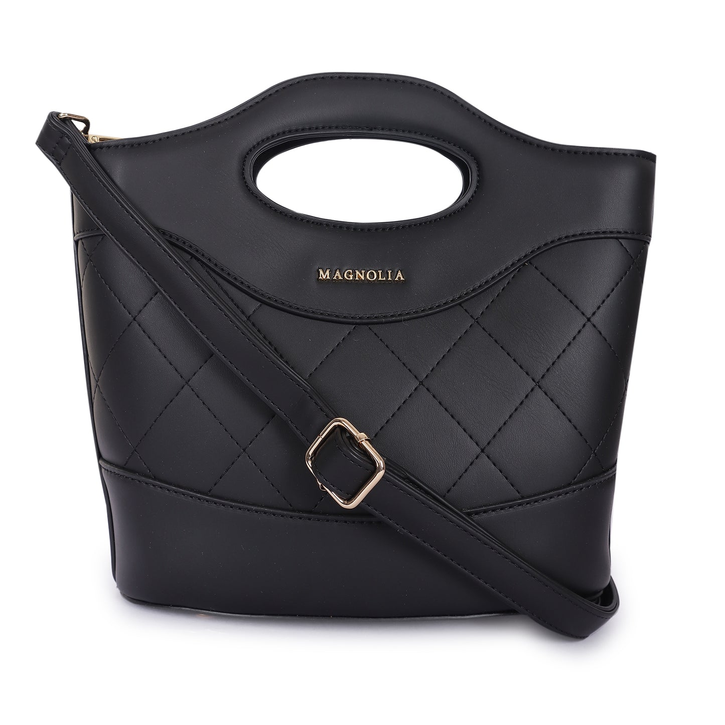 Magnolia Women Black Satchel