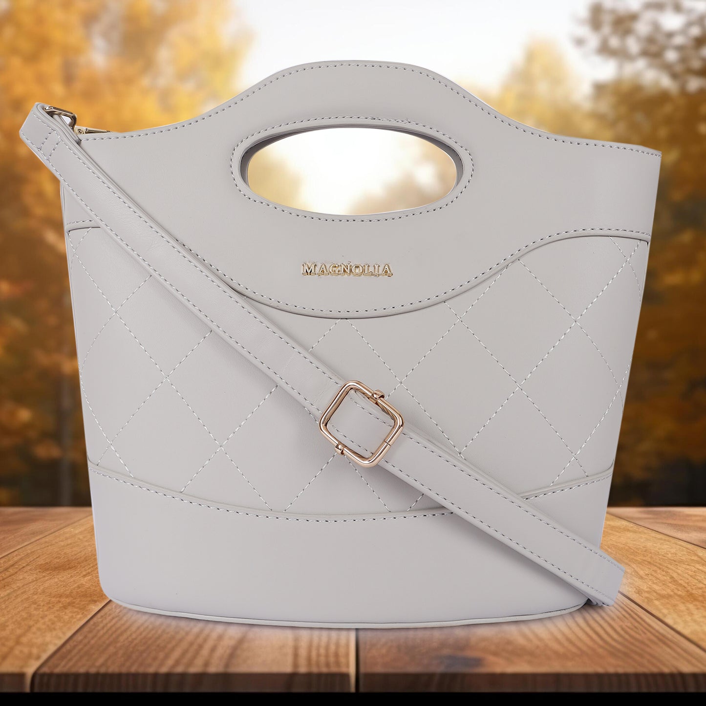 Magnolia Women Grey Satchel
