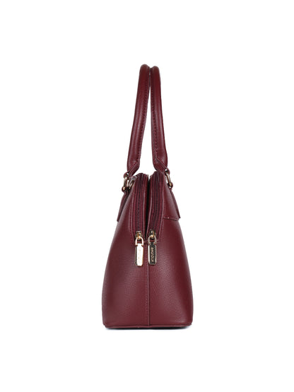 Magnolia Red  PU Leather Solid One Size Women Shoulder Bag