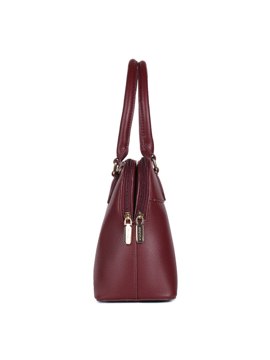 Magnolia Red  PU Leather Solid One Size Women Shoulder Bag