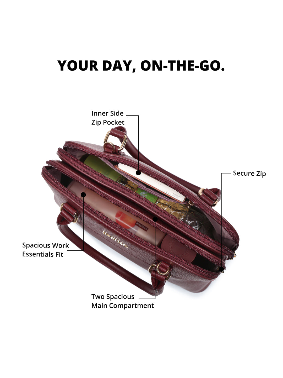 Magnolia Red  PU Leather Solid One Size Women Shoulder Bag