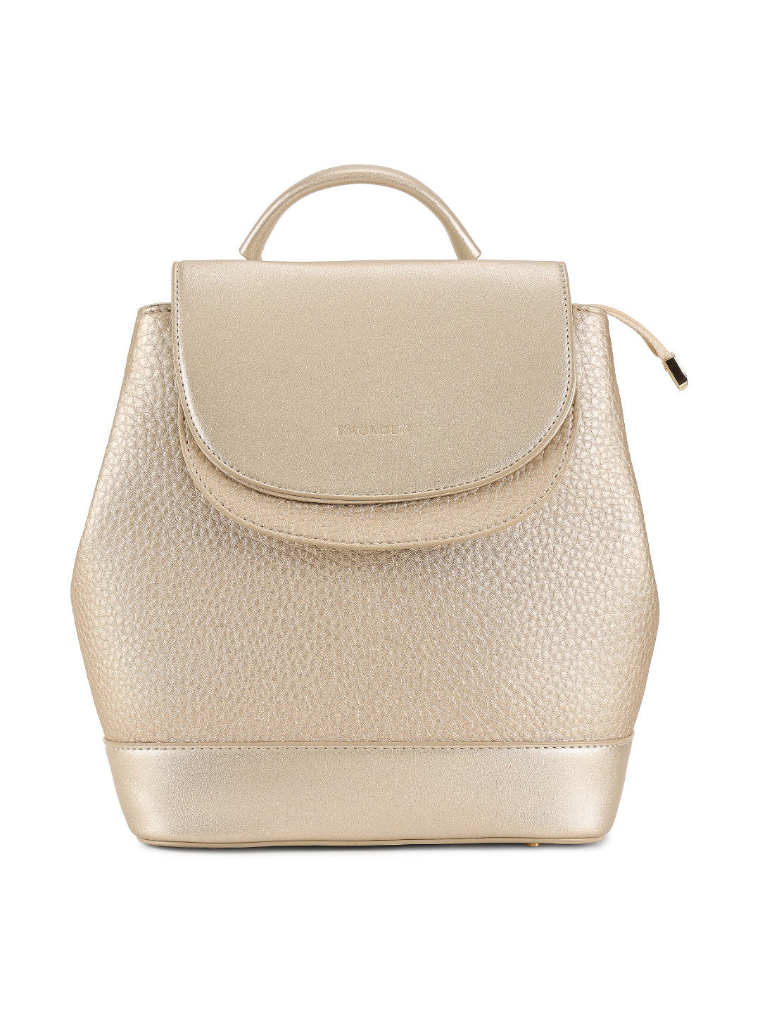 Magnolia Gold PU Leather Solid One Size Women Backpack