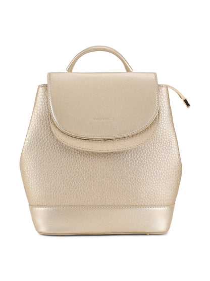 Magnolia Gold PU Leather Solid One Size Women Backpack