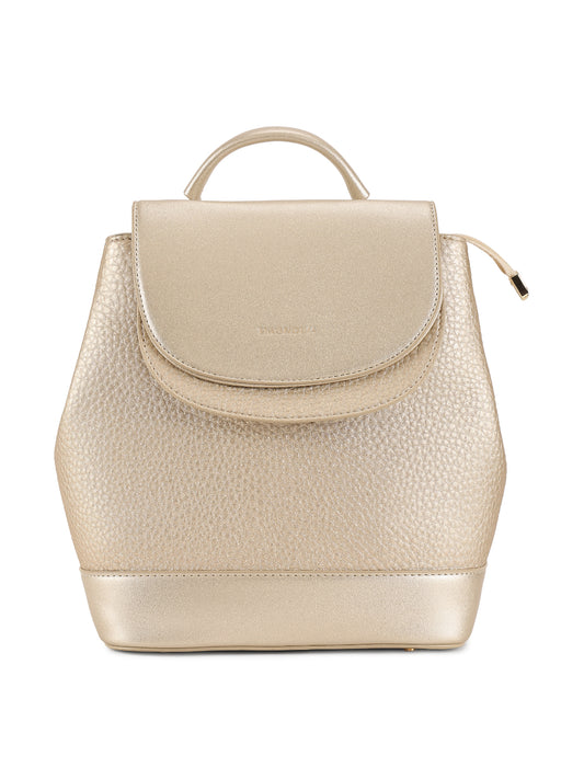 Magnolia Gold PU Leather Solid One Size Women Backpack