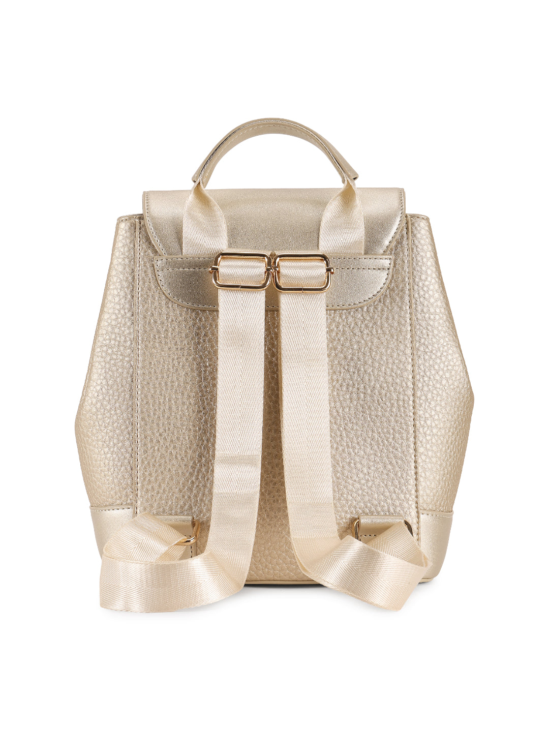 Magnolia Gold PU Leather Solid One Size Women Backpack