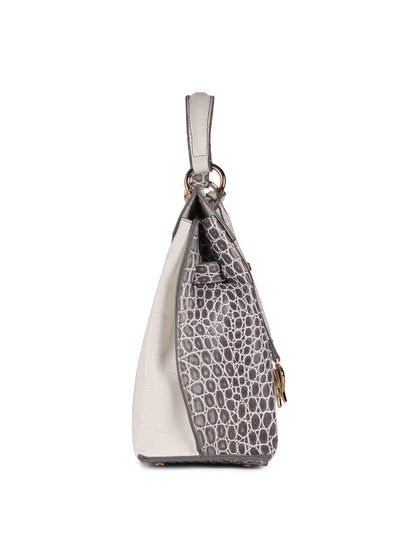 Magnolia Grey PU Leather Animal Effect One Size Women Satchel