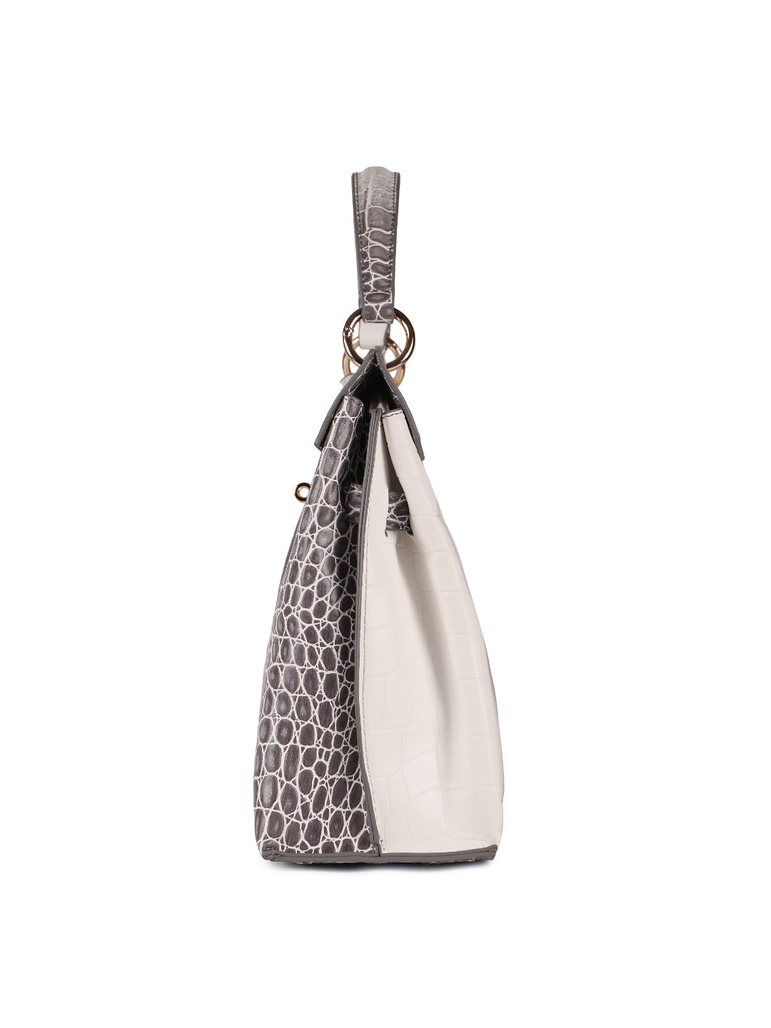 Magnolia Grey PU Leather Animal Effect One Size Women Satchel