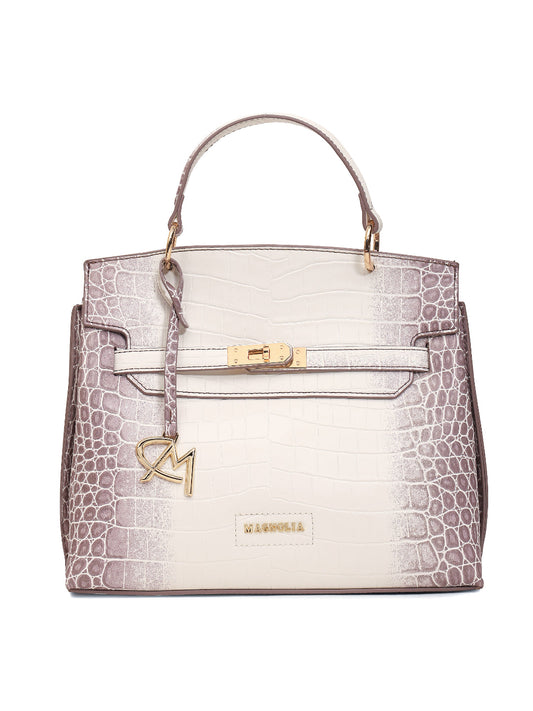 Magnolia Purple PU Leather Animal Effect One Size Women Satchel