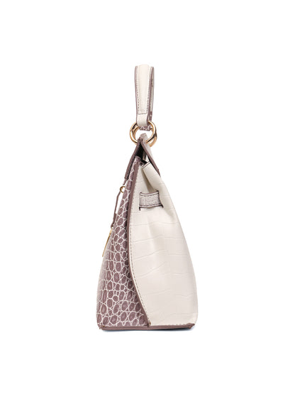 Magnolia Purple PU Leather Animal Effect One Size Women Satchel
