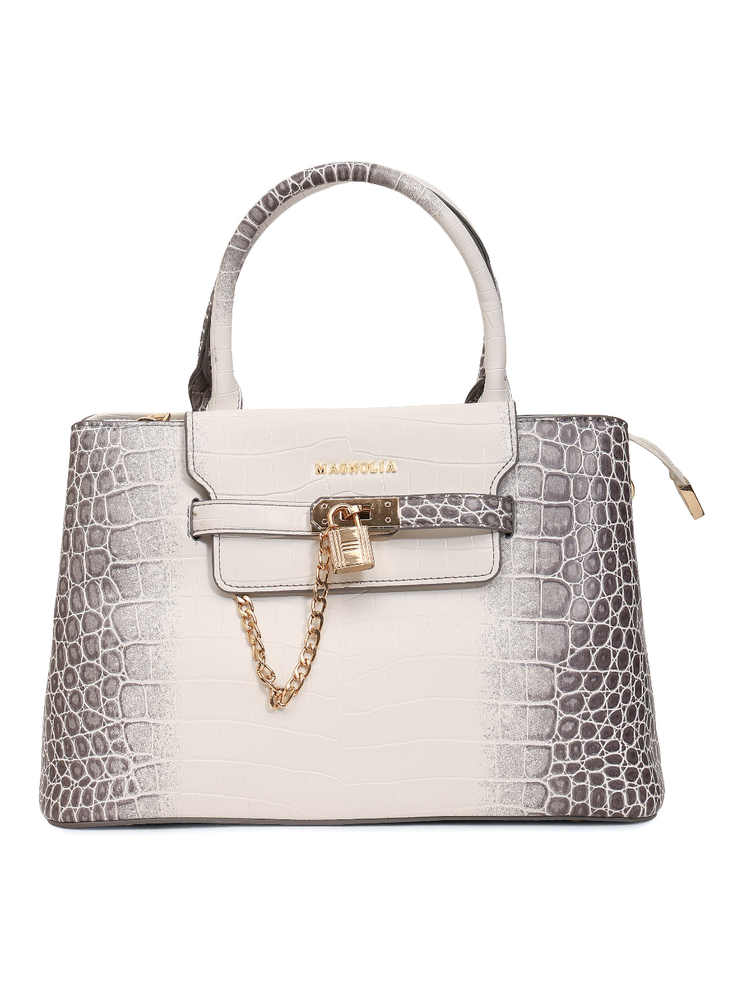 Magnolia Grey PU Leather Animal Effect One Size Women Satchel