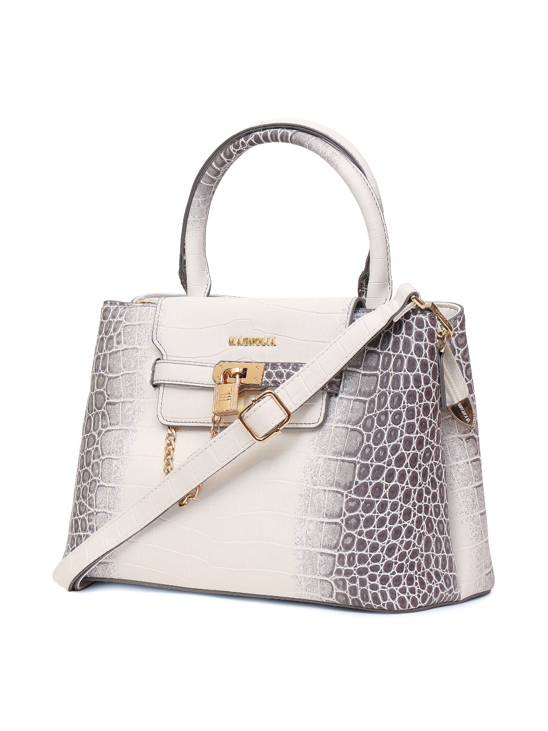 Magnolia Grey PU Leather Animal Effect One Size Women Satchel