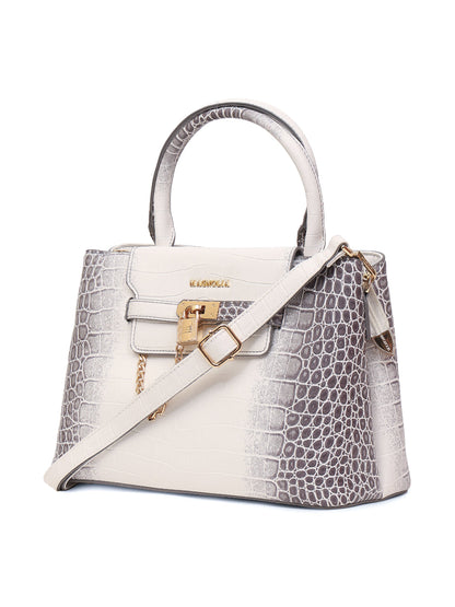 Magnolia Grey PU Leather Animal Effect One Size Women Satchel