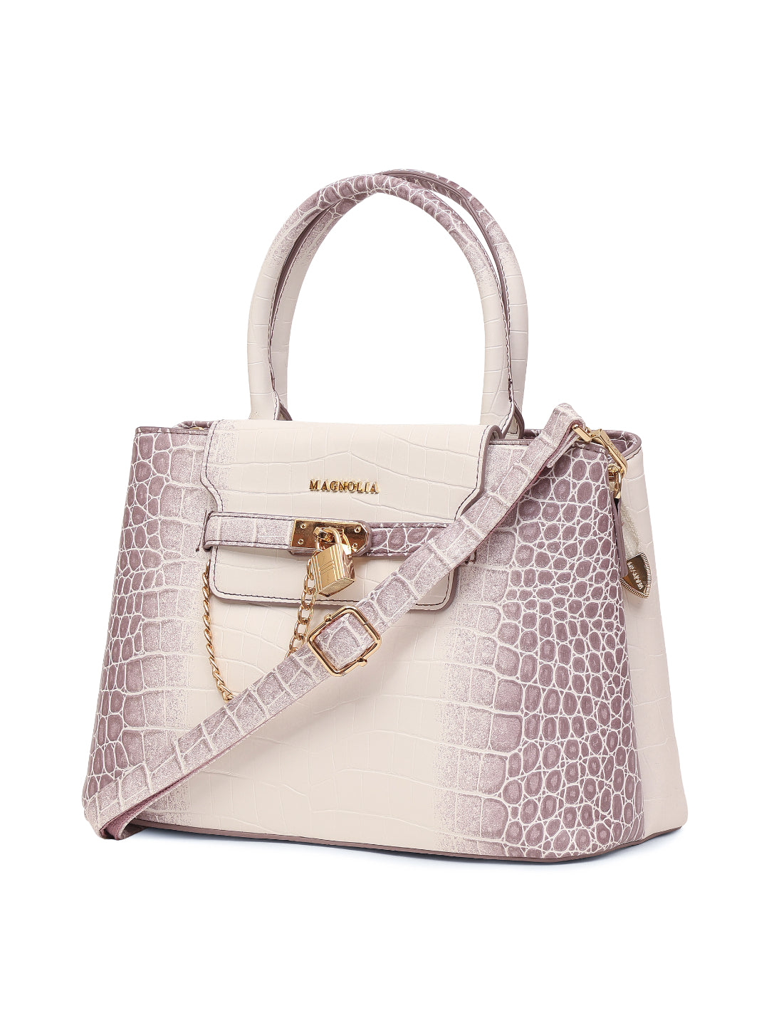 Magnolia Purple PU Leather Animal Effect One Size Women Satchel