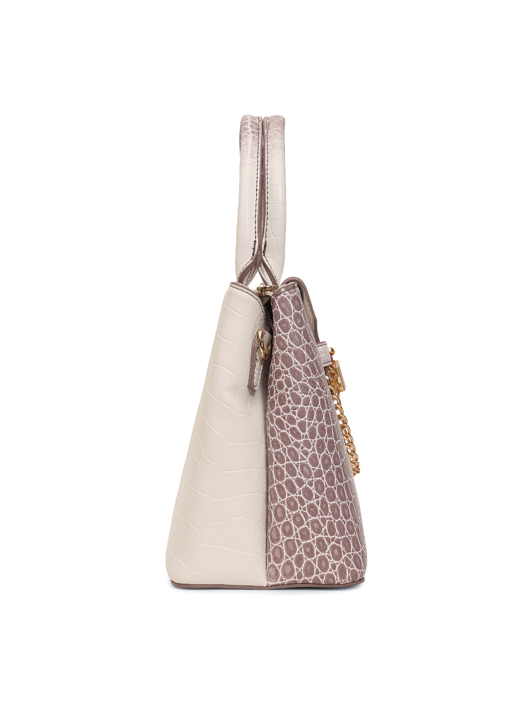 Magnolia Purple PU Leather Animal Effect One Size Women Satchel