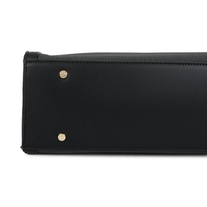 Magnolia PU Leather Women Black Shoulder Bag