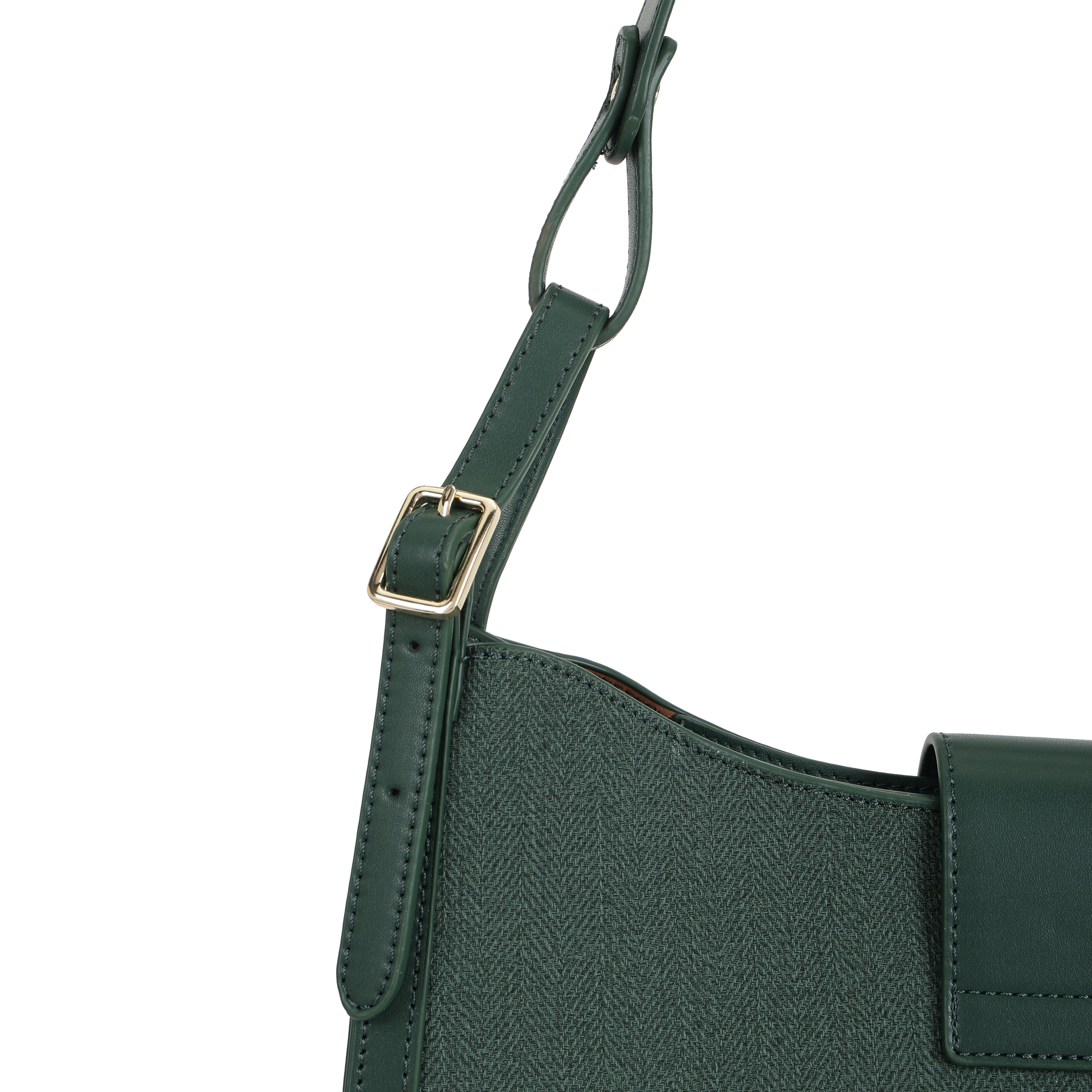 Magnolia PU Leather Women Green Shoulder Bag