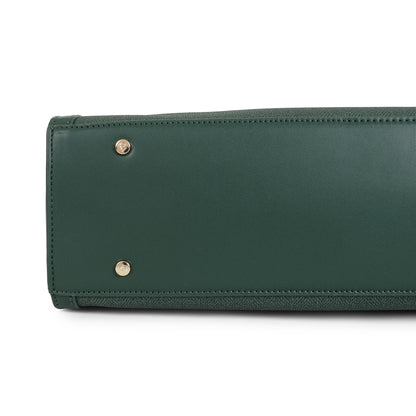 Magnolia PU Leather Women Green Shoulder Bag