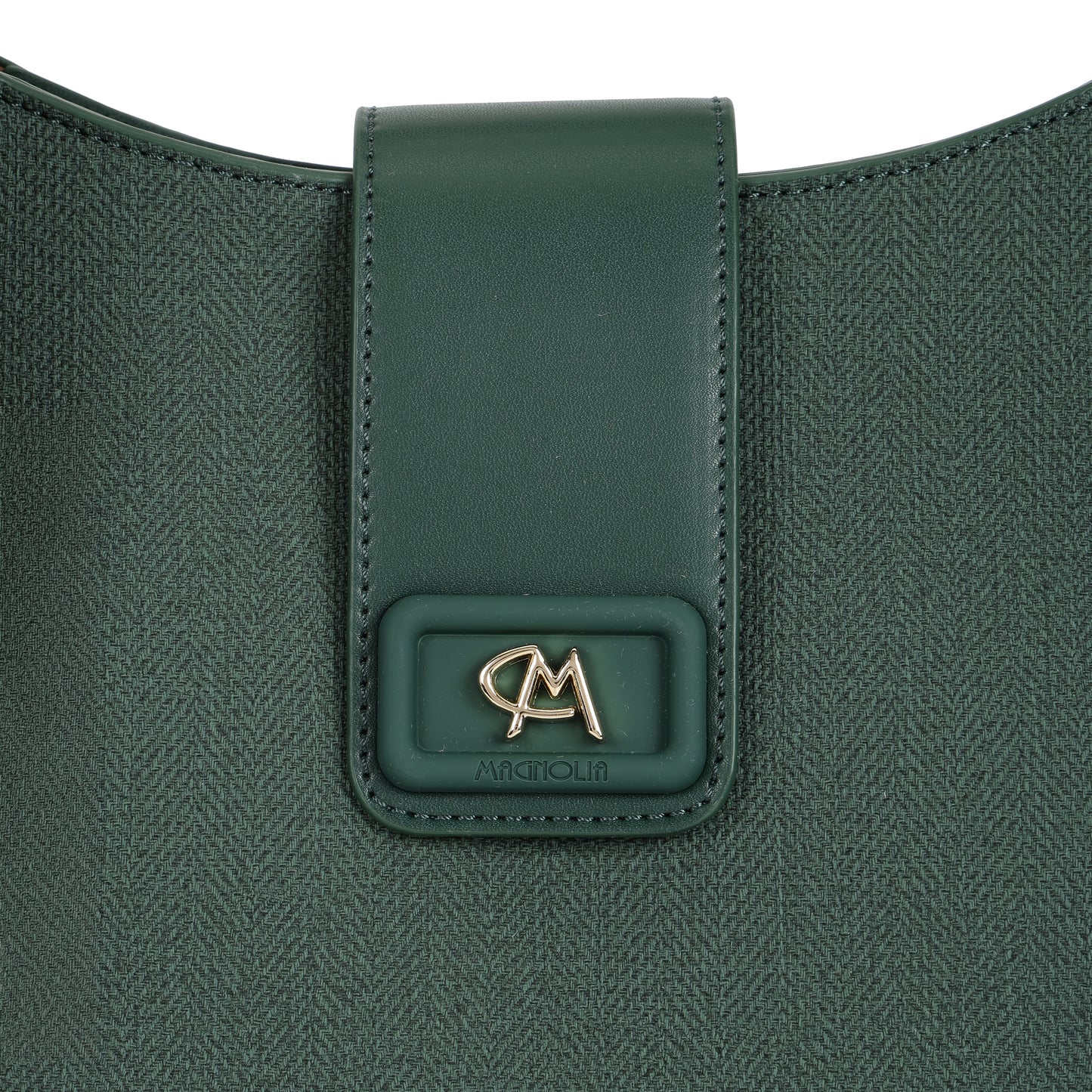Magnolia PU Leather Women Green Shoulder Bag