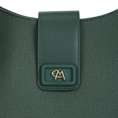 Magnolia PU Leather Women Green Shoulder Bag