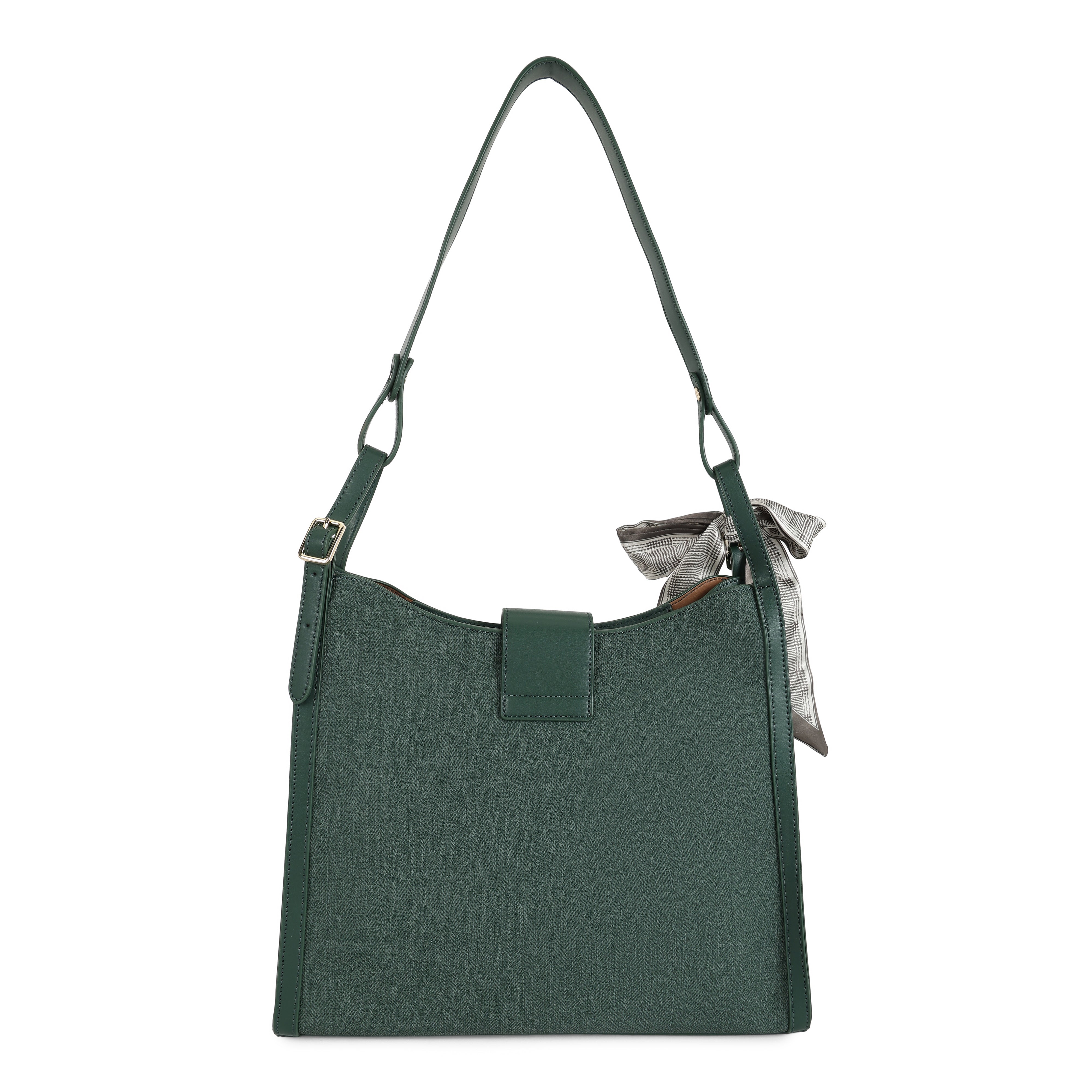 Magnolia PU Leather Women Green Shoulder Bag