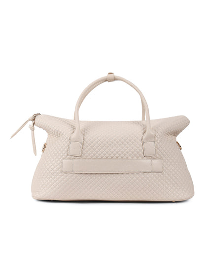 Magnolia Beige Quilted One Size PU Leather Shoulder Bag