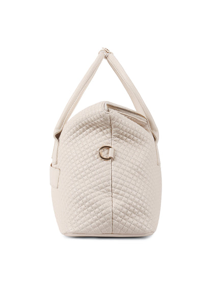 Magnolia Beige Quilted One Size PU Leather Shoulder Bag