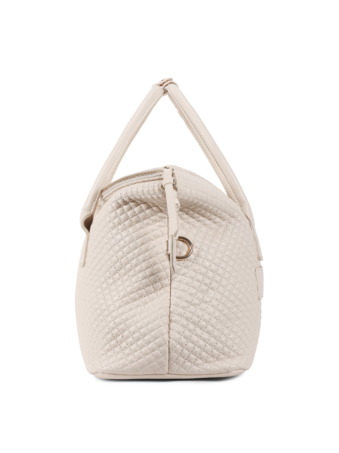 Magnolia Beige PU Leather Quilted One Size Unisex Duffle Bag