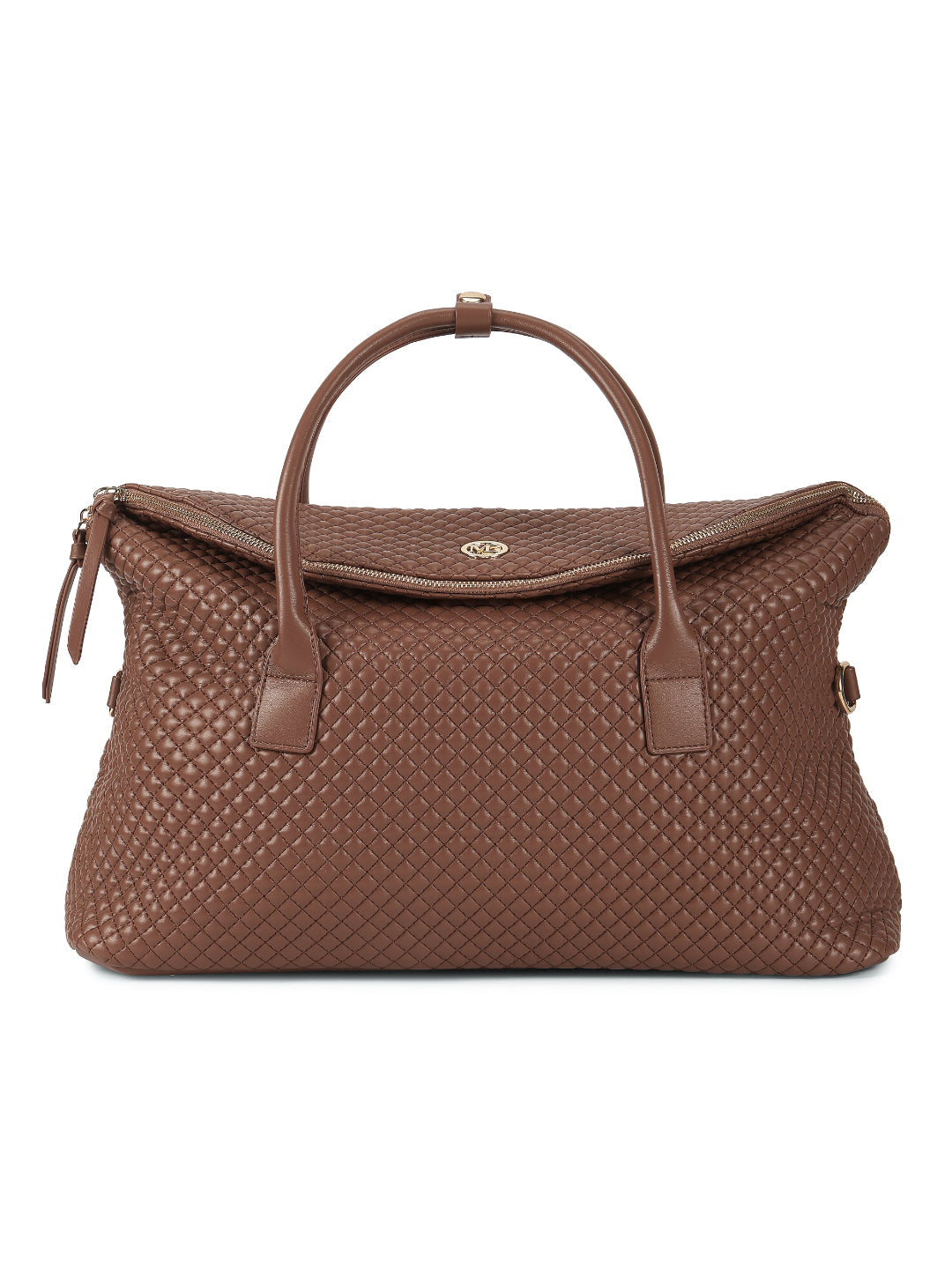 Magnolia Brown PU Leather Quilted One Size Unisex Duffle Bag