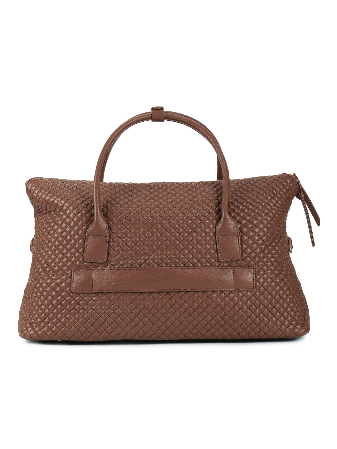 Magnolia Brown PU Leather Quilted One Size Unisex Duffle Bag