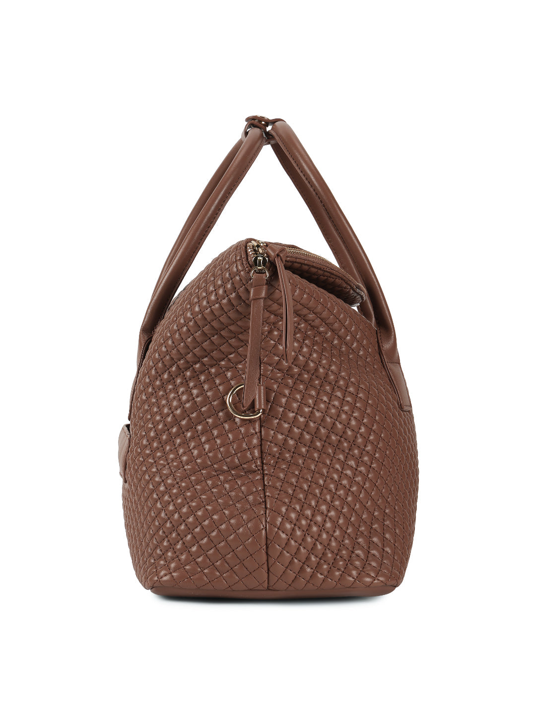 Magnolia Brown PU Leather Quilted One Size Unisex Duffle Bag