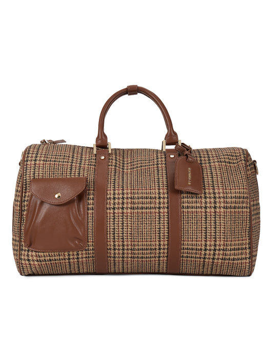 Magnolia Coffee PU Leather Textured One Size Unisex Duffle Bag
