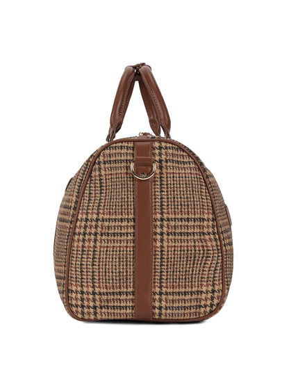 Magnolia Coffee PU Leather Textured One Size Unisex Duffle Bag