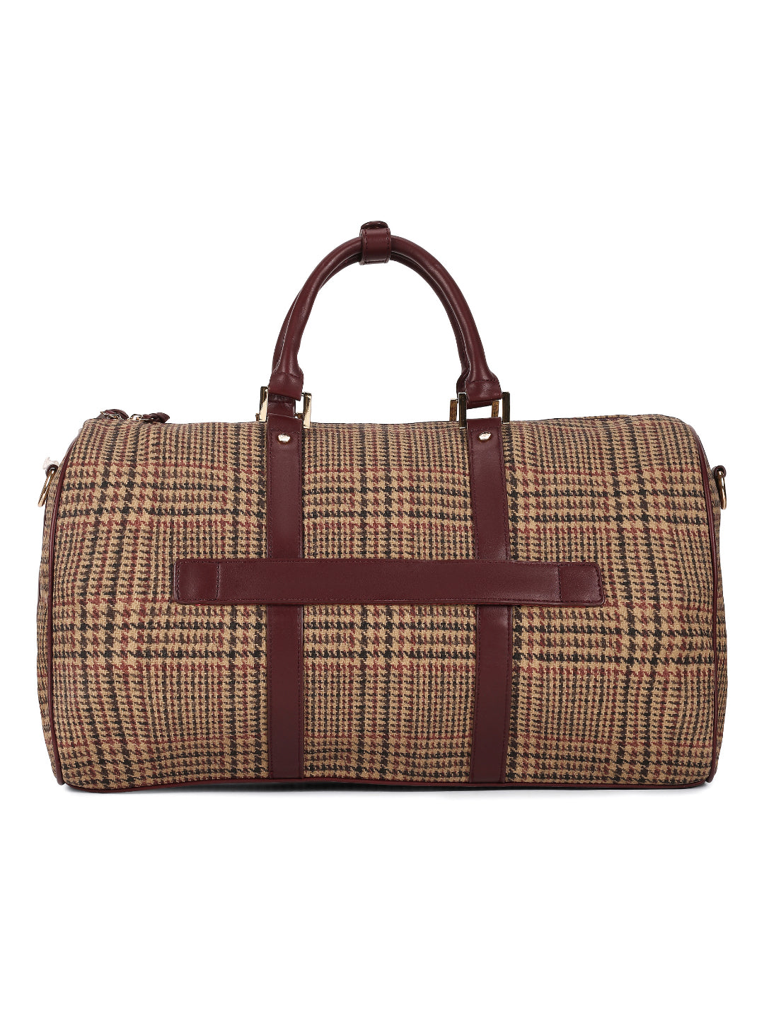 Magnolia Wine red PU Leather Textured One Size Unisex Duffle Bag