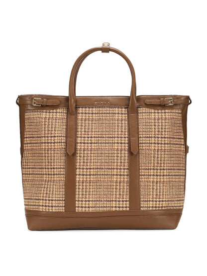 Magnolia Brown PU Leather Textured One Size Unisex Tote