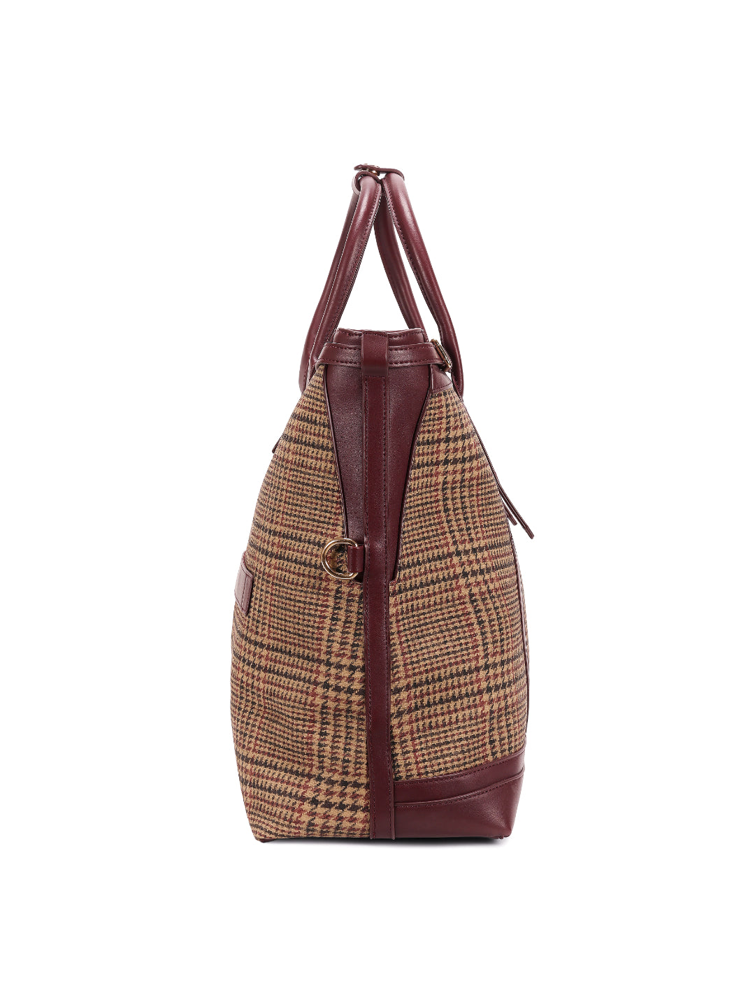 Magnolia Wine red PU Leather Textured One Size Unisex Tote