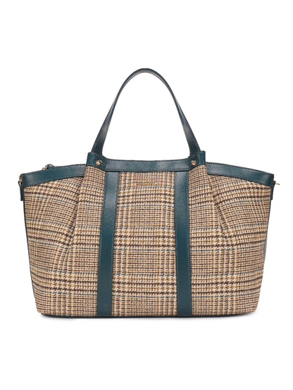 Magnolia Blue PU Leather Textured One Size Unisex Tote