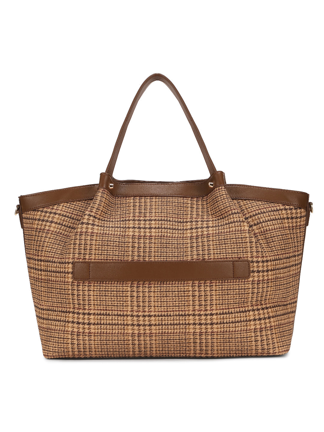 Magnolia Brown Textured One Size PU Leather Tote
