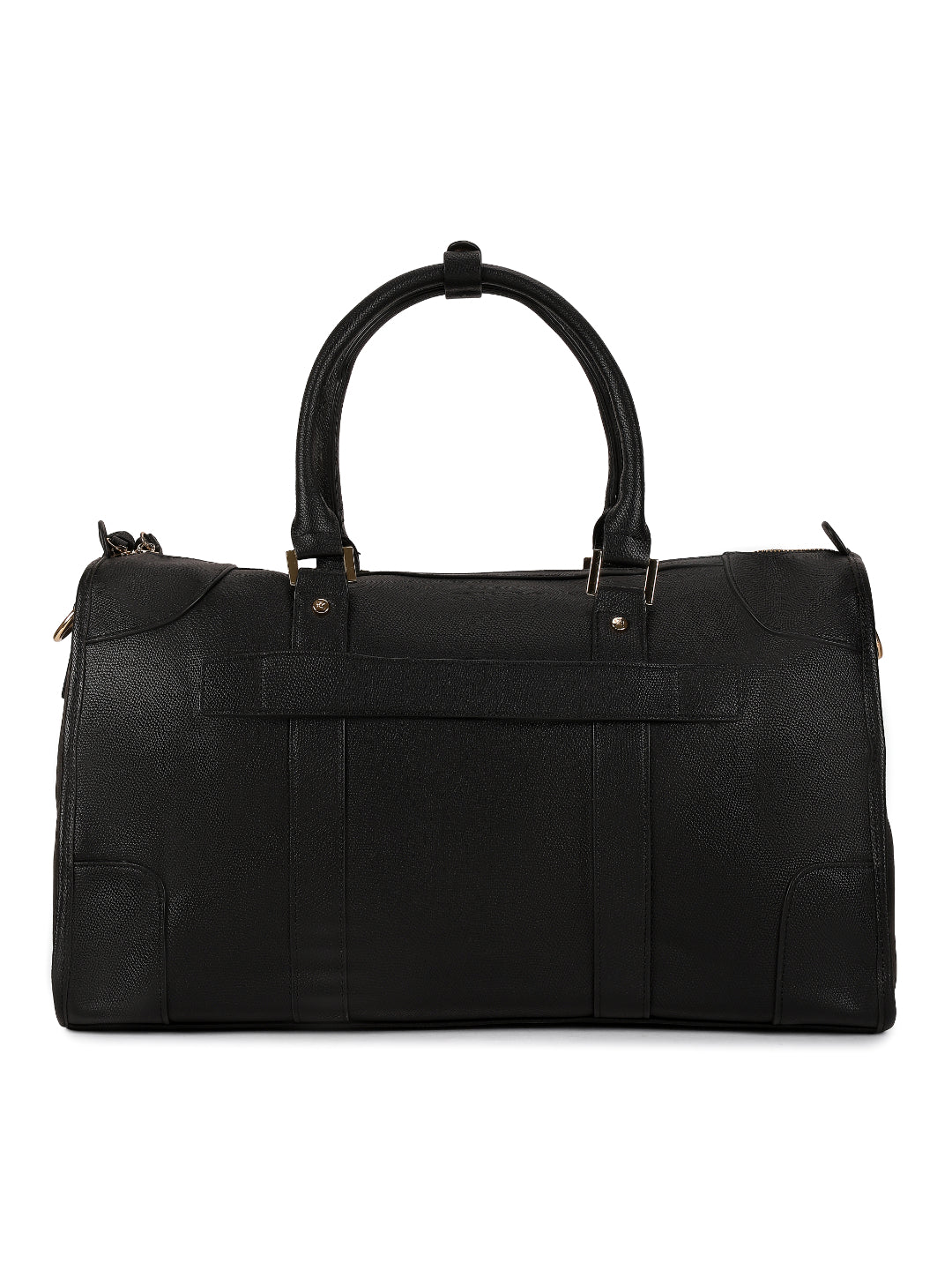 Magnolia Black PU Leather Solid One Size Unisex Duffle Bag