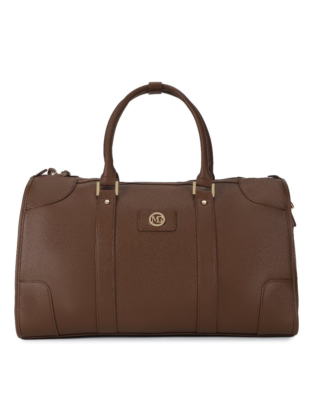 Magnolia Coffee PU Leather Solid One Size Unisex Duffle Bag