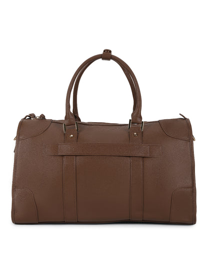Magnolia Coffee PU Leather Solid One Size Unisex Duffle Bag