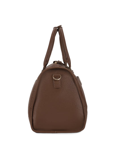 Magnolia Coffee PU Leather Solid One Size Unisex Duffle Bag