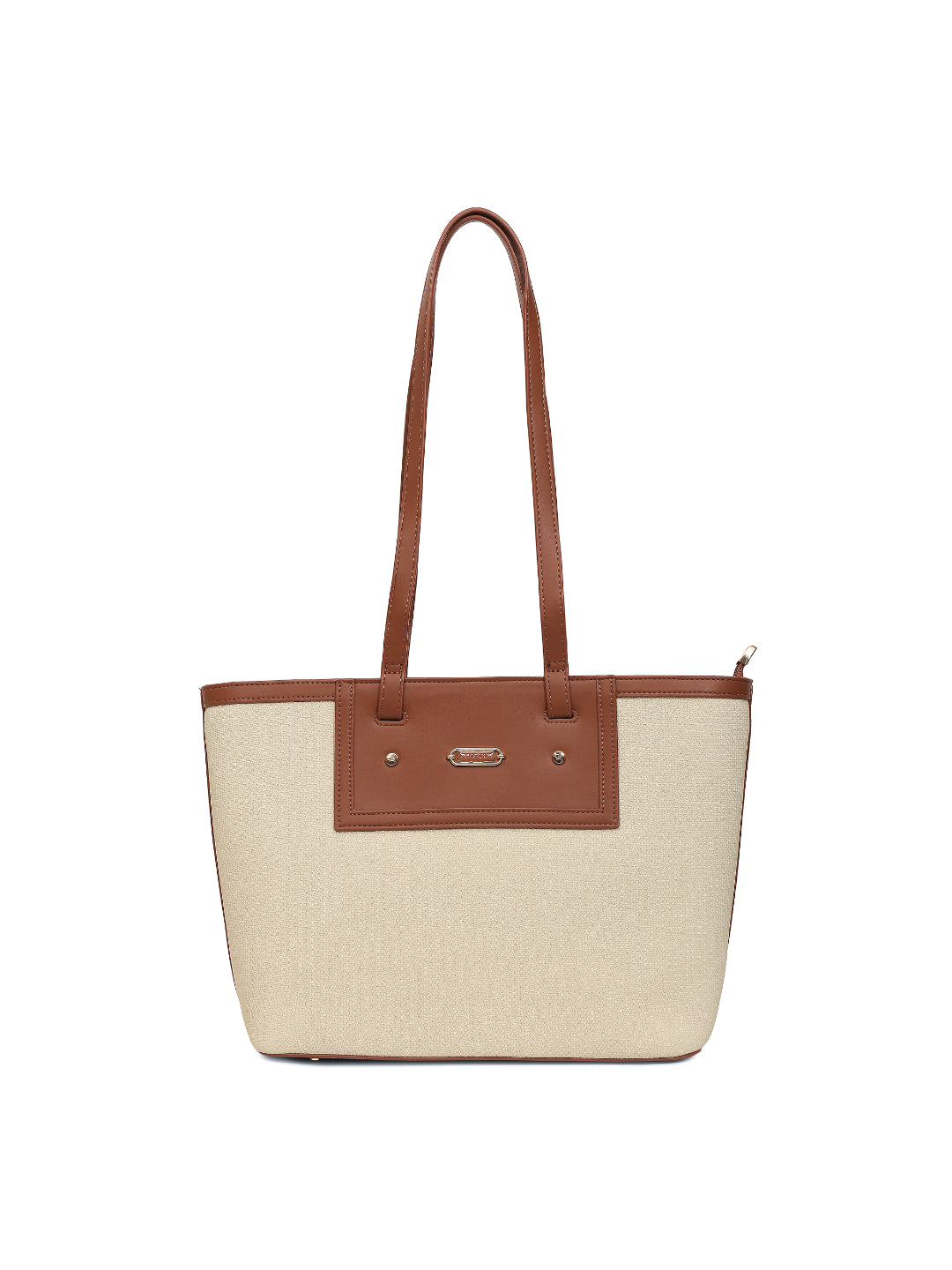 Magnolia Beige PU Leather Textured One Size Women Tote