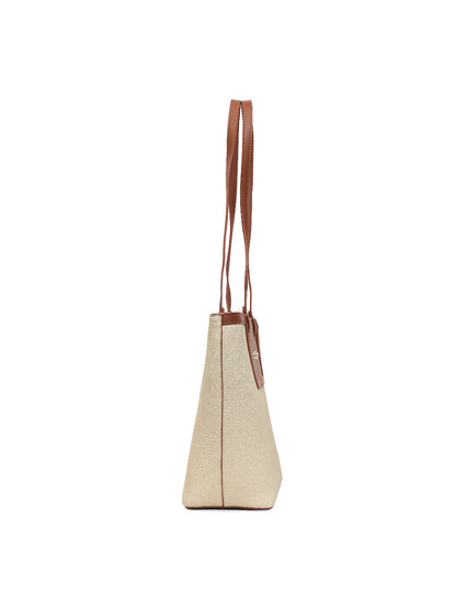 Magnolia Beige PU Leather Textured One Size Women Tote
