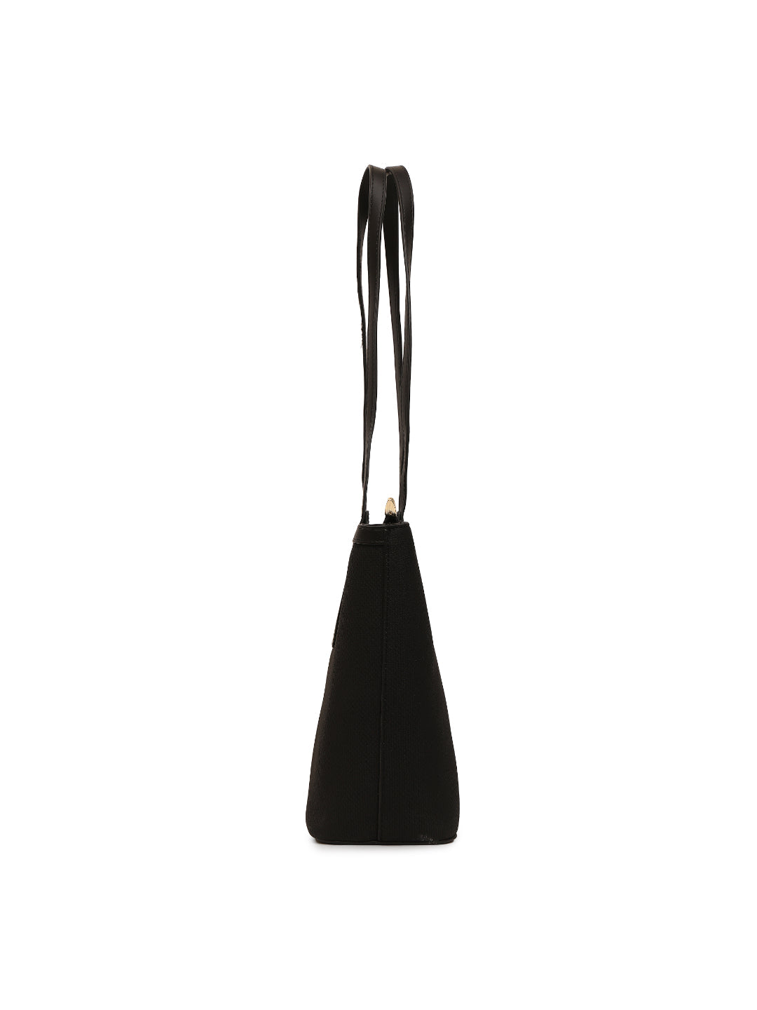 Magnolia Black PU Leather Textured One Size Women Tote