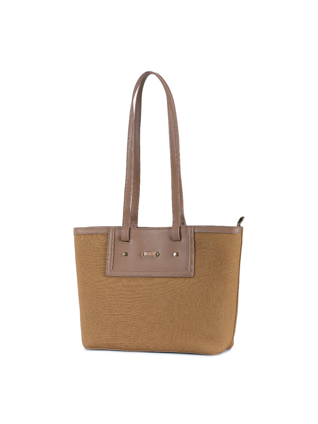 Magnolia Brown PU Leather Textured One Size Women Tote